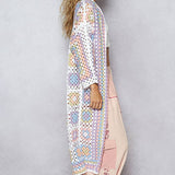 Long Sleeve Crochet Various Colors Cardigan: MULTI / Os