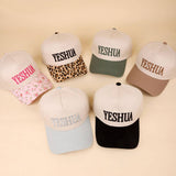 ..1014 Yeshua Feelings Two Tone Canvas Cotton Cap SI-28858: LEOPARD-189795 / OS