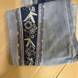 Bayeas Embroidered Flower Blue