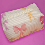 STRAWBERRY WESTERN BOW MAKEUP COSMETIC POUCH BAG | 40P544: BOW BLUE