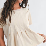 8613HK Pleated Swing Tee Top