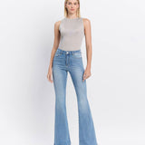 HIGH RISE LONG FLARE JEANS V2812: JUST FINE / 29