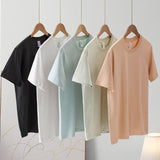 Basic cotton tee crewneck short sleeve top -20 colors