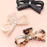 LARGE CUTE BOW RIBBON RHINESTONE HAIR CLAW CLIPS | 40H810