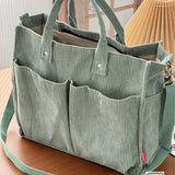 Fall Corduroy Tote Bags: Ginger Yellow