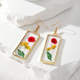 Vintage Dried Flower Earrings | 40E384: CROSS