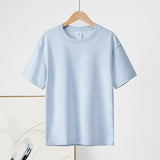 Basic cotton tee crewneck short sleeve top -20 colors
