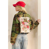Camo Sequins Contrast Jacket: Camo Sequin / S