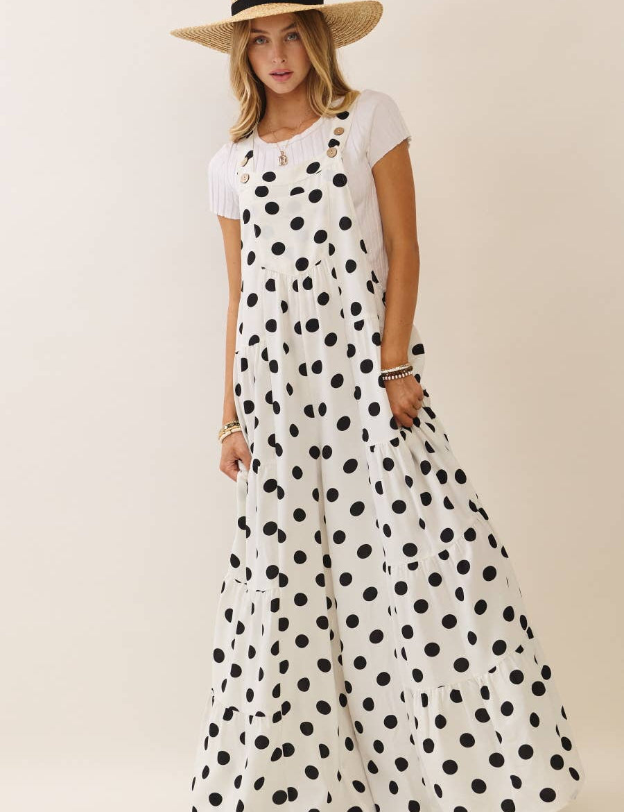 Polka Dot Sling Maxi Jumpsuit