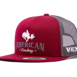 American Cowboy - Bronc - Red Berry/Grey Mesh