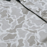 Vexil Brand – Western Pearl Snap Polo - Retro Camo | White