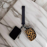 ,,,.0810 Dual Pouch Wristlet Keychain Wallet SI-26443: BLACK/GREY-169223 / OS