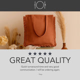 Canvas Ruffle Tote | Canvas Tote Bag | Unbranded Canvas Tote