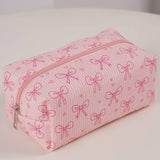 STRAWBERRY WESTERN BOW MAKEUP COSMETIC POUCH BAG | 40P544: FLOWER D
