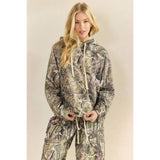 Printed French Terry Hoodie: Camo