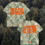 LMTD || Heavyweight "God Is Good" Puff Print Camo Tee || Oversized: L