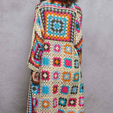 Long Sleeve Crochet Various Colors Cardigan: MULTI / Os