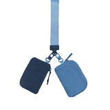 ,,,.0810 Dual Pouch Wristlet Keychain Wallet SI-26443: BLACK/GREY-169223 / OS
