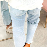 Patriotic Sequin Stars Patch Pocket Shift Jeans