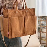 Fall Corduroy Tote Bags: Ginger Yellow