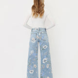 SUPER HIGH RISE FLORAL EXTREME VINTAGE FLARE JEANS T7443FRL: FLORAL PRINT / 29