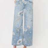 SUPER HIGH RISE FLORAL EXTREME VINTAGE FLARE JEANS T7443FRL: FLORAL PRINT / 24