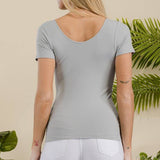 Seamless Reversible V-Neck Short Sleeve Top