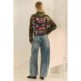 Camo Sequins Contrast Jacket: Camo Sequin / M