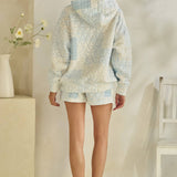 Floral textured lounge shorts