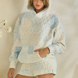 Floral textured oversized Hoodie