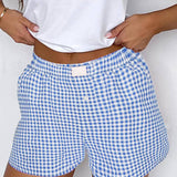 66 Gingham Printed High Waist Shorts (S-XL)