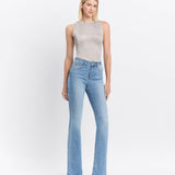 HIGH RISE LONG FLARE JEANS V2812: JUST FINE / 29