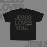 Monochrome "I'm Sorry" Tee || Jet Black: S