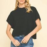 DROPPED SHOULDER SWEATER TOP IVORY / L