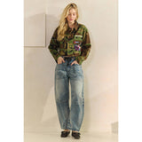 Camo Sequins Contrast Jacket: Camo Sequin / L