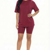 Loose Fit Top & Bike Shorts Set