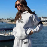 Pray First Unisex Hoodie: XS