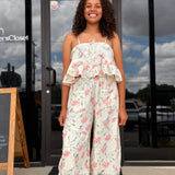 Ivory Floral Jogger