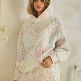 Floral textured oversized Hoodie