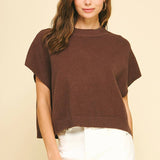 DROPPED SHOULDER SWEATER TOP NATURAL / L