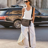 CROSSBODY ZIPPER REMOVAL STRAP SLING BUM BAG | 40P593: Black Solid