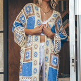 Granny Square Crochet Patchwork Duster Cardigan