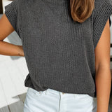 Spring 2026Twisted Rib Wide Sleeve Crew Neck T Shirt (S-2XL): Dark Khaki / L
