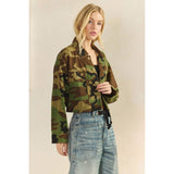 Camo Sequins Contrast Jacket: Camo Sequin / M
