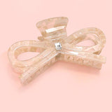 LARGE CUTE BOW RIBBON RHINESTONE HAIR CLAW CLIPS | 40H810