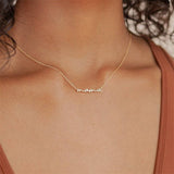 18K STAINLESS STEEL TARNISH FREE MAMA NECKLACE | 40NK9479: Silver