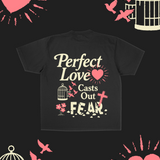 NEW || "Perfect Love Casts Out Fear" Tee: M