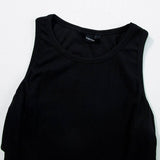 Women's  Plain Ruched Side Slim Tank Top: Apricot Pink / 95%Polyester+5%Elastane / S