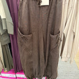 Mineral washed brown pants