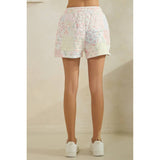 Floral textured lounge shorts
